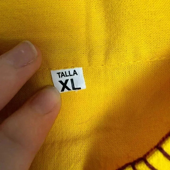 Yellow floral embroidered sleeveless top mandarin collar size XL F43 - Picture 4 of 6